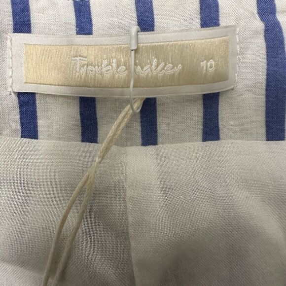 Blue/white striped skirt Size 10 - Picture 5 of 7